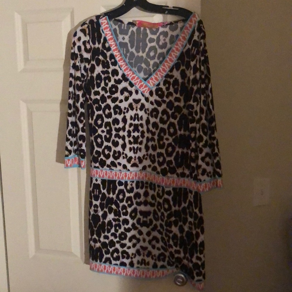 Leopard dress by Margeret Josephs L never worn